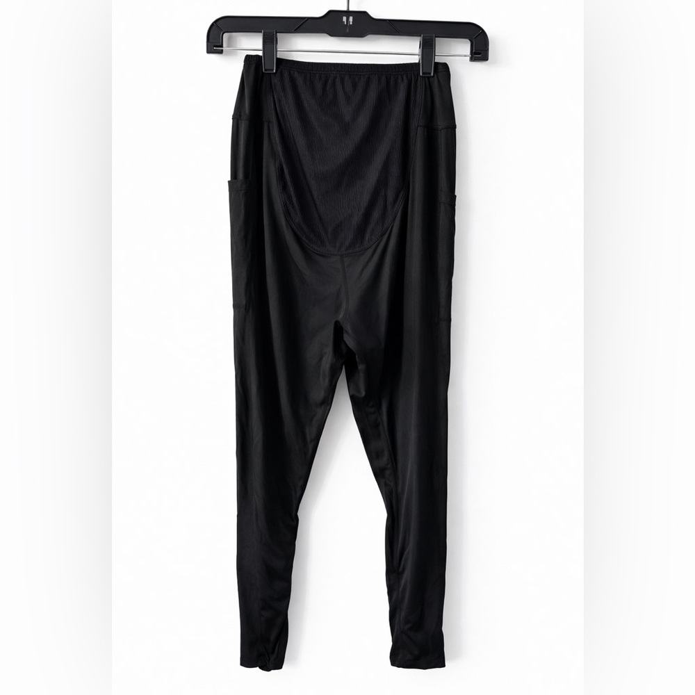 Black Maternity Leggings Size S Over Belly Stretch Pregnancy Pants